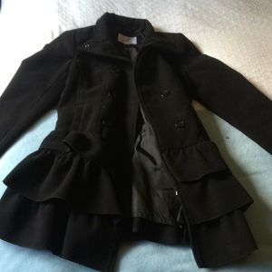 Super adorable black peacoat